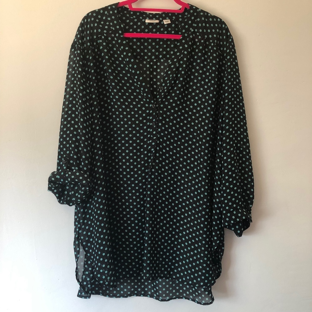 Cato Polka Dot Print Blouse